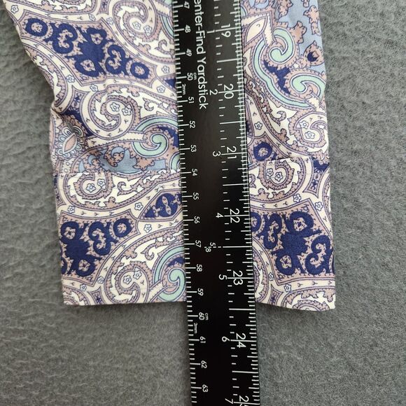 Chico’s Wome 2 US L Purple Paisley Button Up No Iron Blouse Shirt - Picture 10 of 11